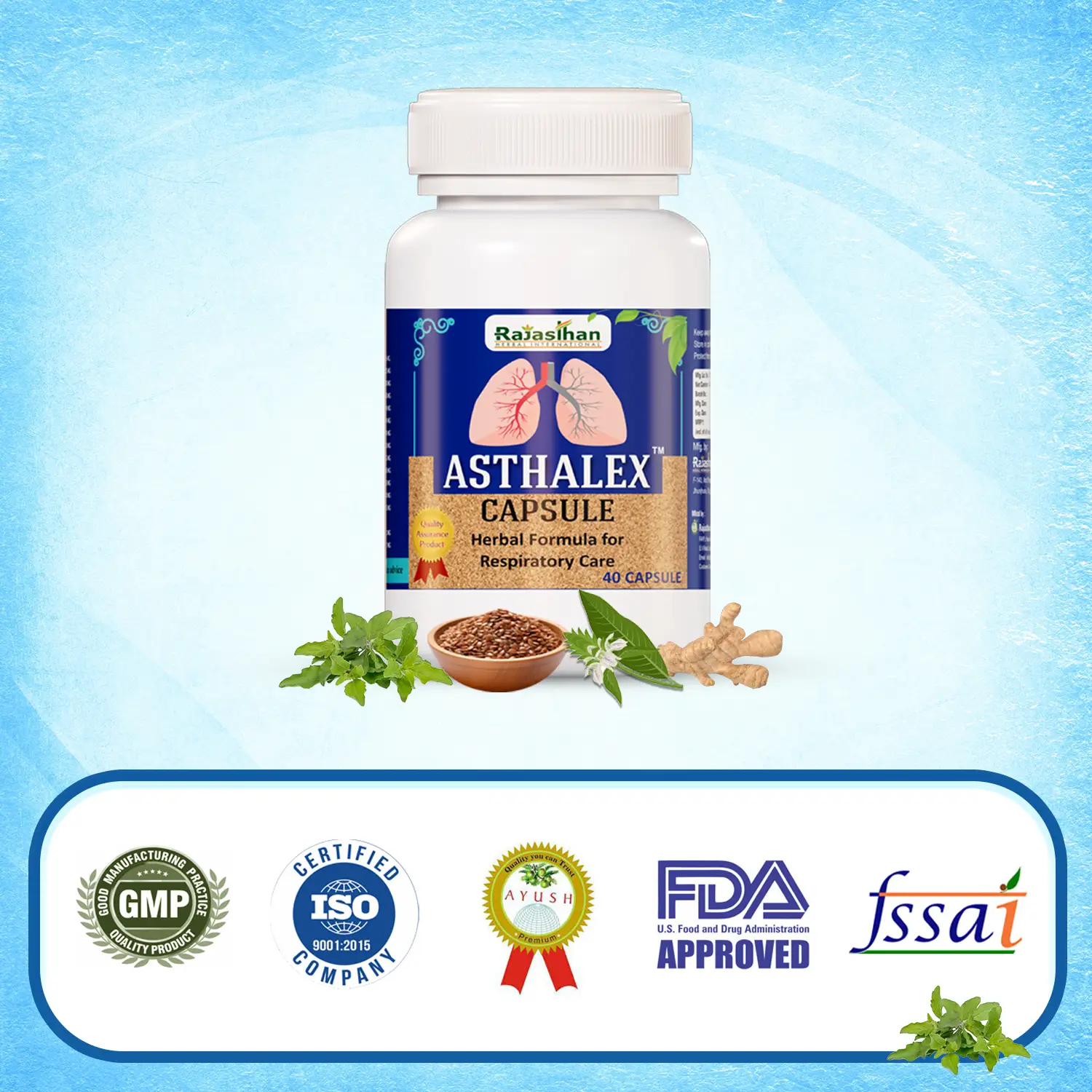 Asthalex Capsule Rajasthan Herbal Certification