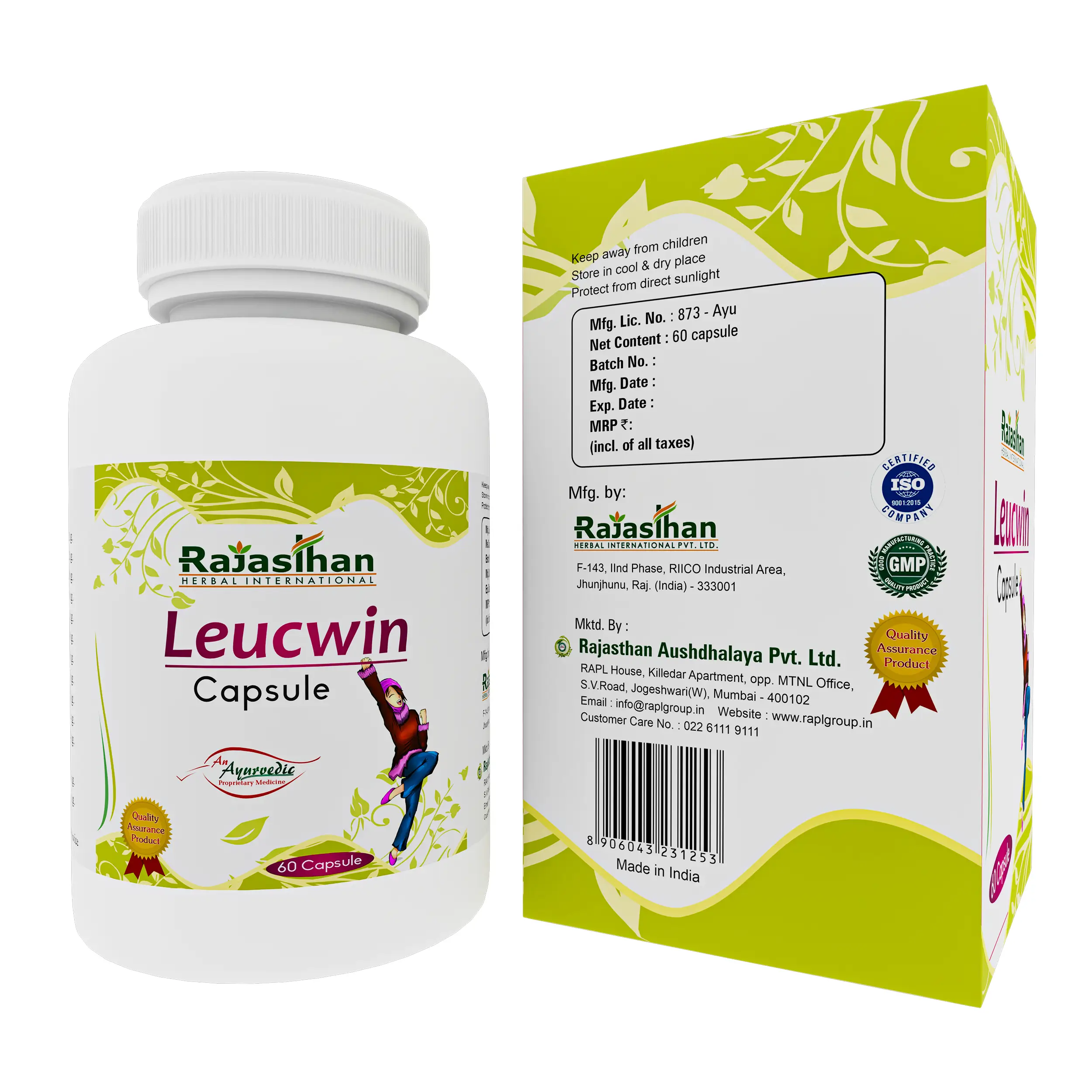 Leucwin Capsule 60 Rajasthan Herbal International