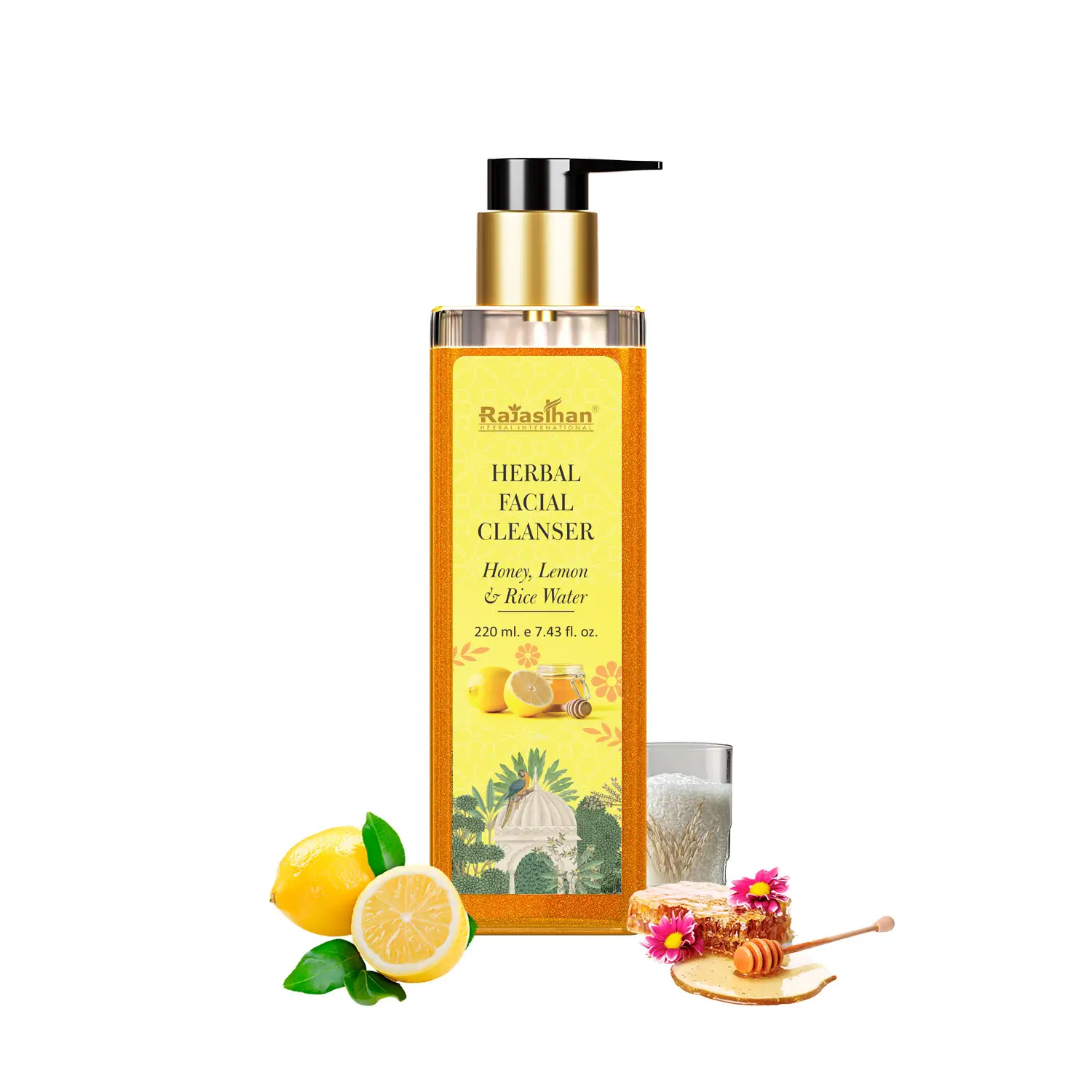 Honey Lemon Rice Water Herbal Facial Cleanser