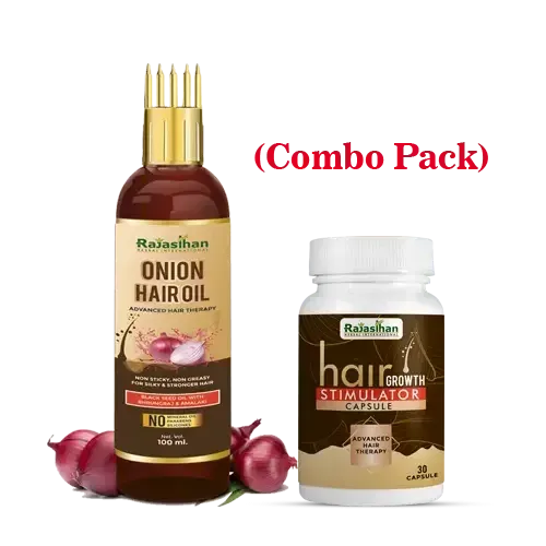 Onion Hair Oil Hair Growth Stimulator Capsule Combo Pack